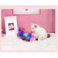 colorful woolen ball with feather smart cat toy